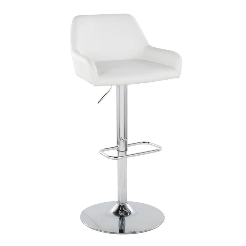 Daniella - Contemporary Adjustable Barstool With Swivel With Rounded Rectangle Footrest (Set of 2) by Unique Piece Furniture