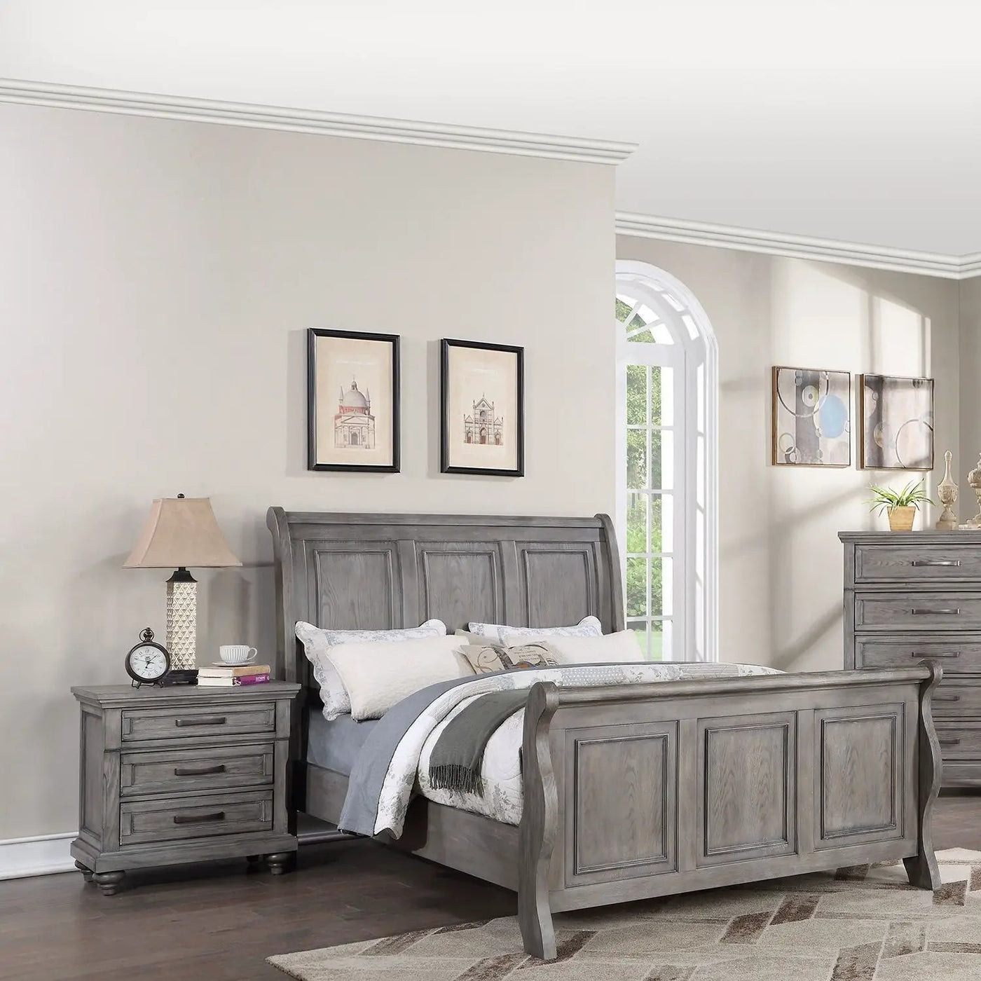 3 Piece Bedroom Set, Bed With 2 Nightstands by HouseOfZazla