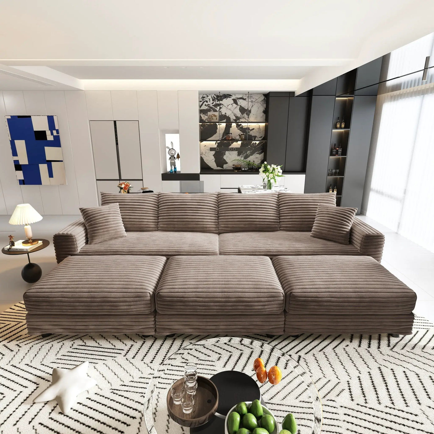 Modern Comfy Upholstered Sofa Cloud Couch & Deep Seat Couches by HouseOfZazla