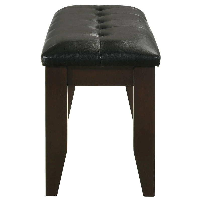 Dalila Leatherette Upholstered Wood Dining Bench Cappuccino by Unique Piece Furniture