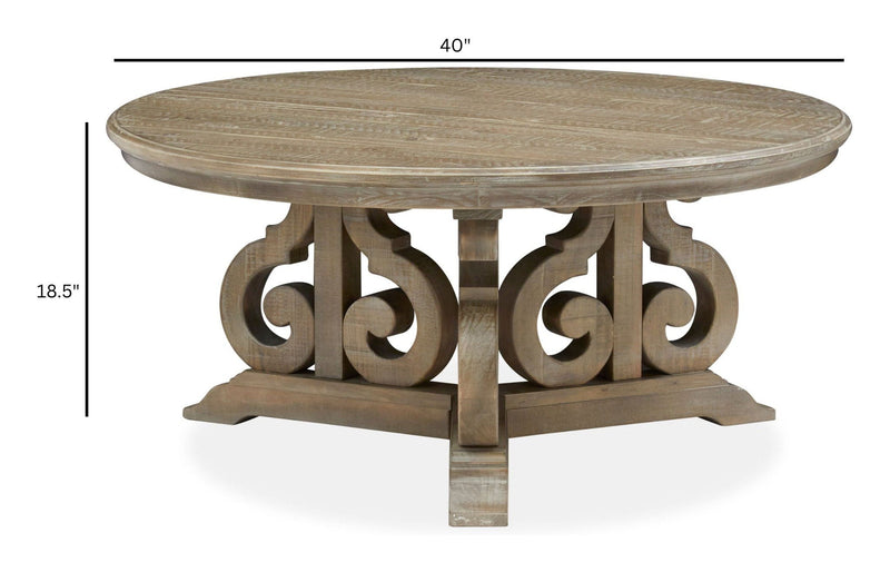 Tinley Park - Round Cocktail Table - Dove Tail Gray, photo 4 of 4
