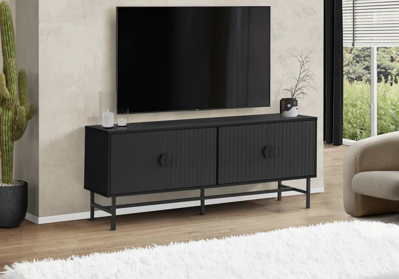 Contemporary TV Stand Console with Storage by HouseOfZazla