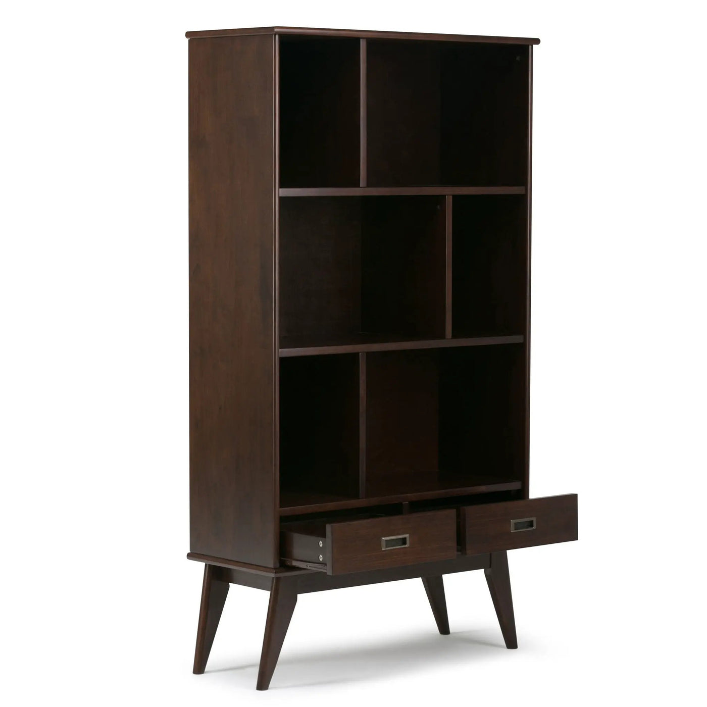 Draper - Mid Century Wide Bookcase And Storage Unit by HouseOfZazla