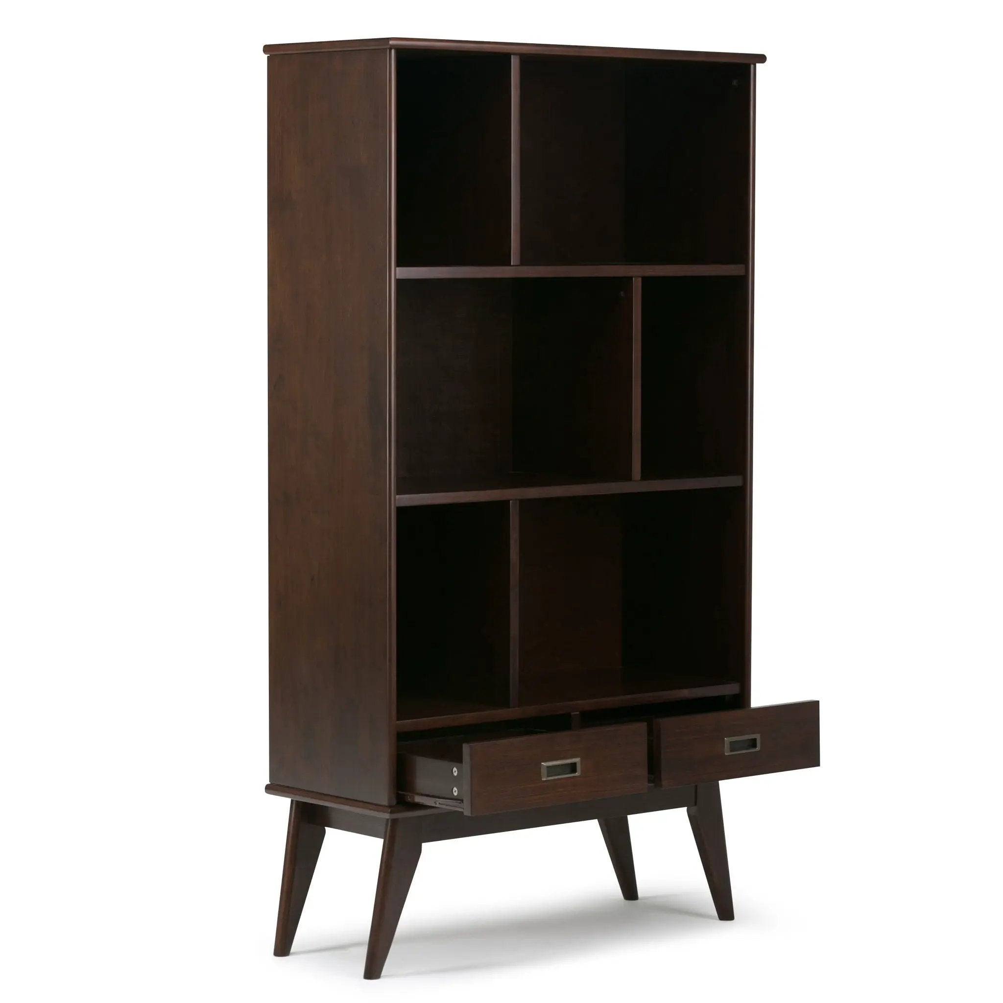 Draper - Mid Century Wide Bookcase And Storage Unit by HouseOfZazla