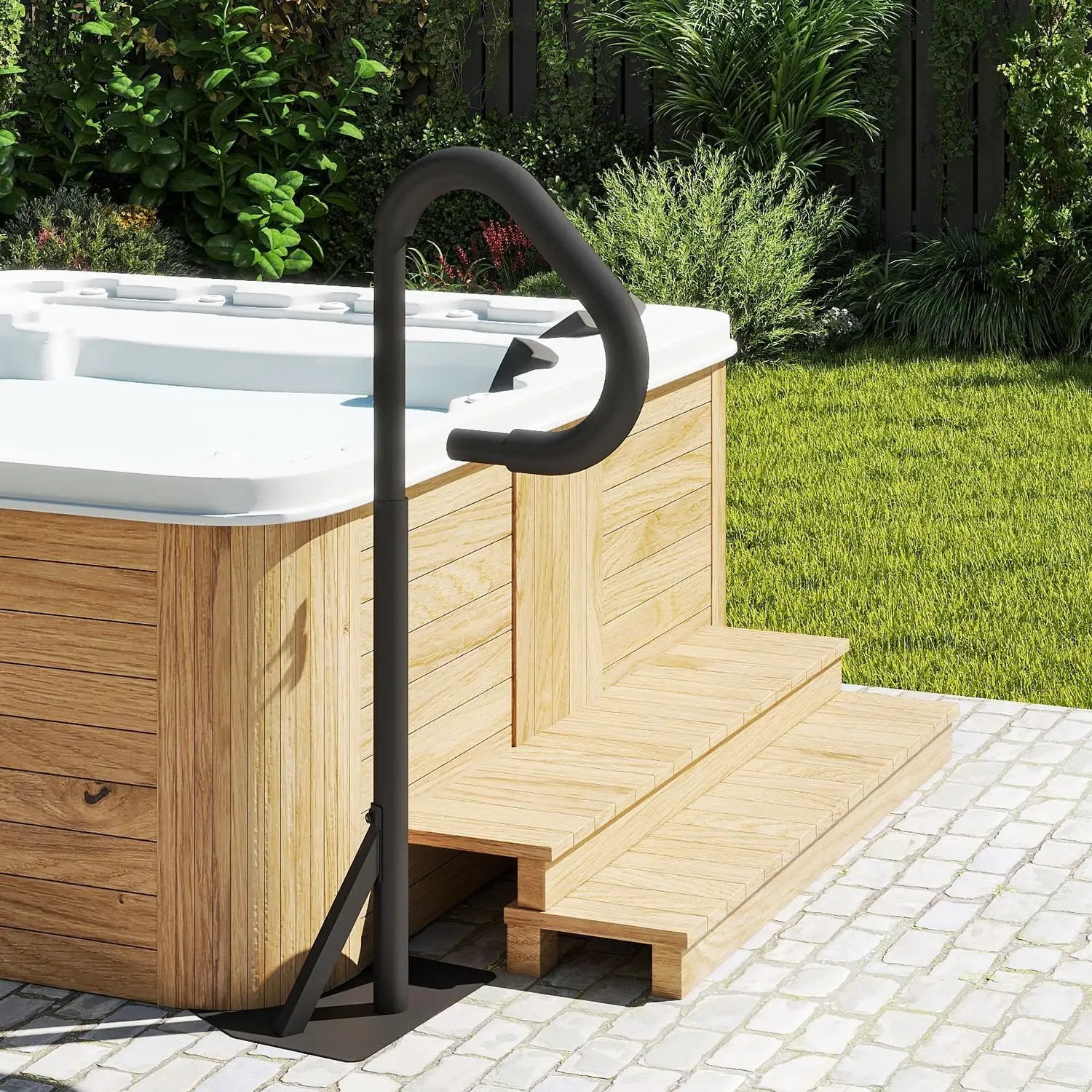 Hot Tub Handrail With Adjustable Height and 360° Swivel by HouseOfZazla