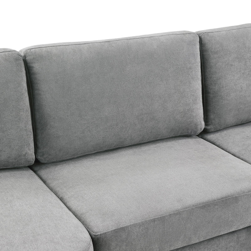Modern 3 Seater Upholstered Sofa With Curved Design by HouseOfZazla