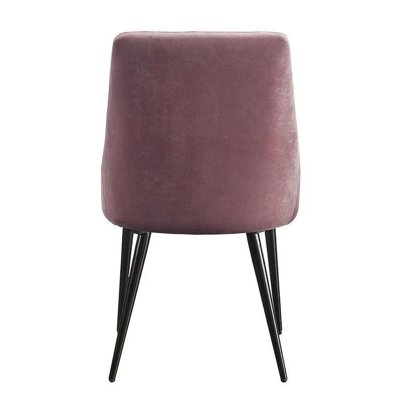 Riley - Side Chair (Set of 2) - Pink Fabric & Black by Unique Piece Furniture