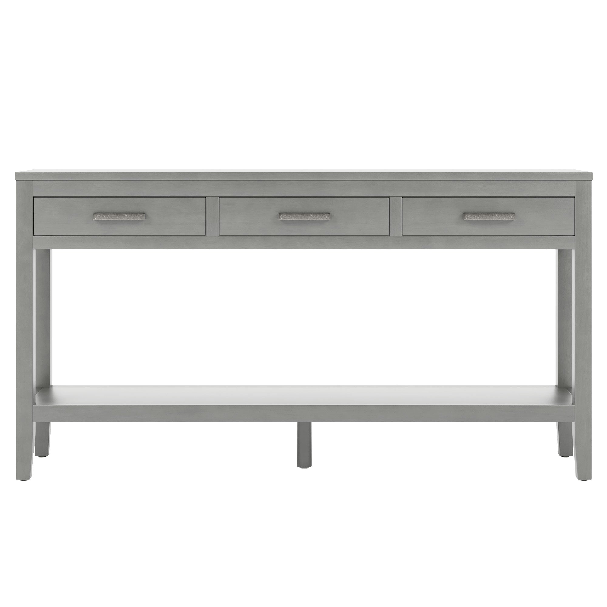 U_STYLE 59.1'' Farmhouse Entryway Table with 3 Drawers by HouseOfZazla