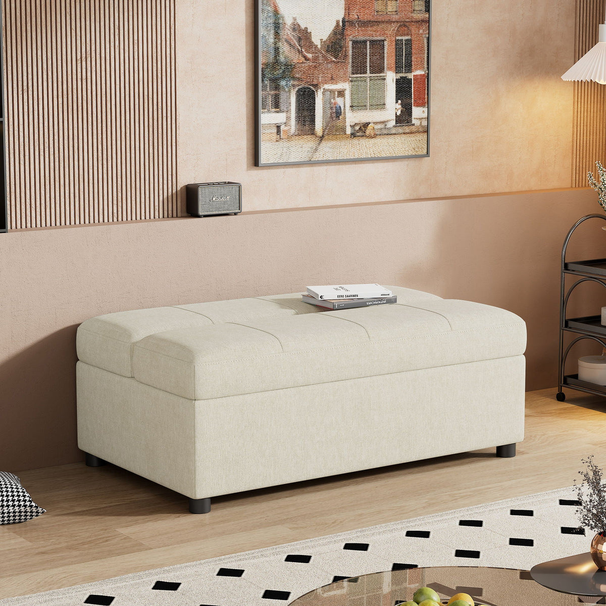 Twin Size Folding Ottoman Sleeper Bed With Mattress Convertible Guest Bed, photo 15 of 25