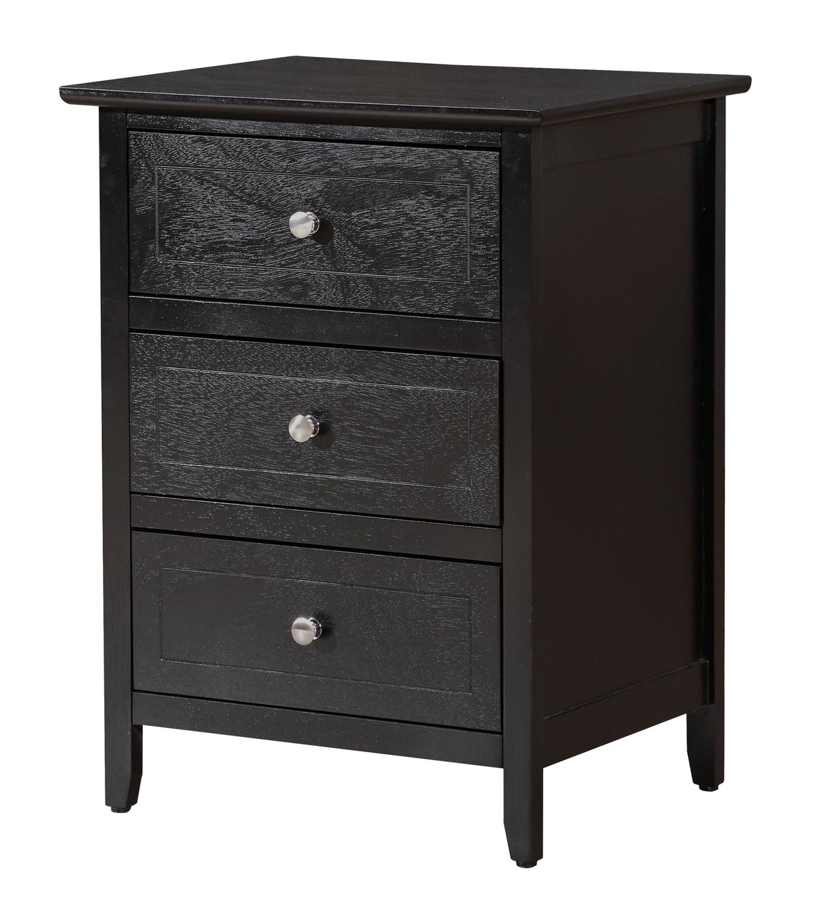 3 Drawer Nightstand with Real Wood Veneers - Multiple Colors, photo 4 of 32