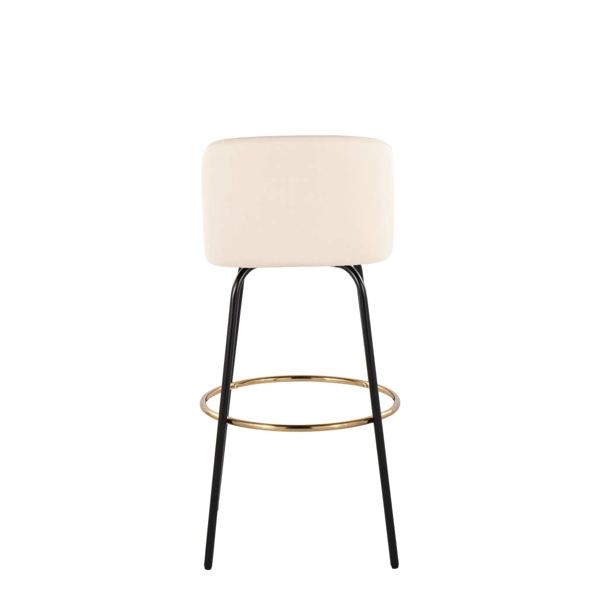 Toriano - Contemporary Fixed Height, Barstool With Swivel & Round Footrest (Set of 2) by Unique Piece Furniture