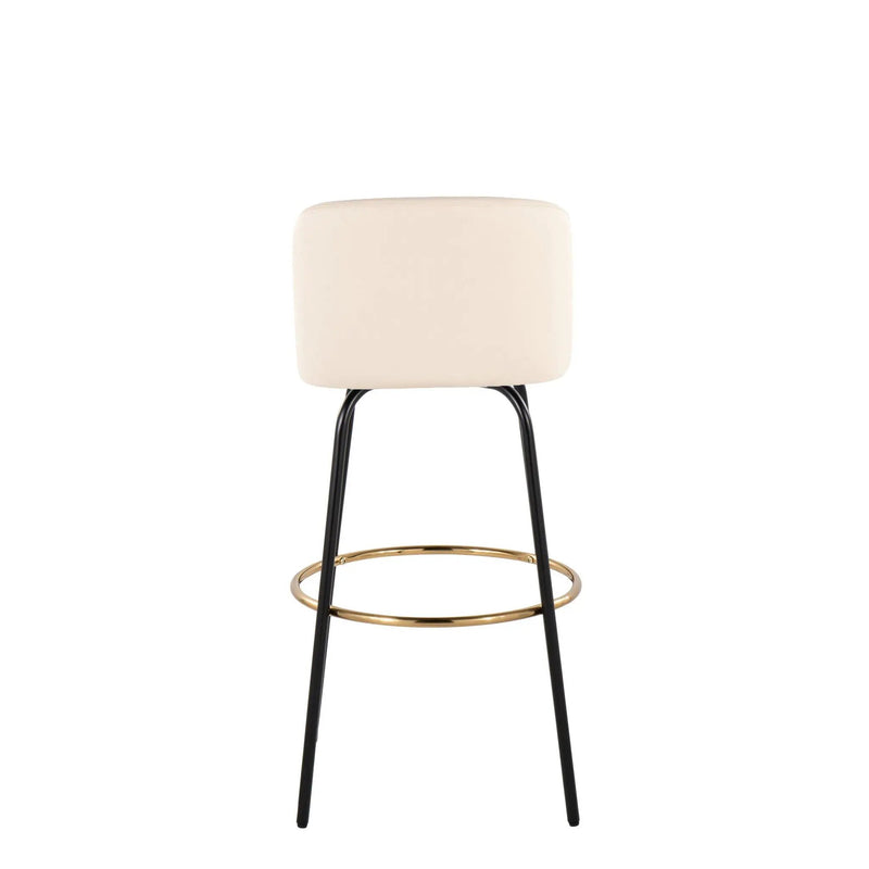 Toriano - Contemporary Fixed Height, Barstool With Swivel & Round Footrest (Set of 2) by Unique Piece Furniture
