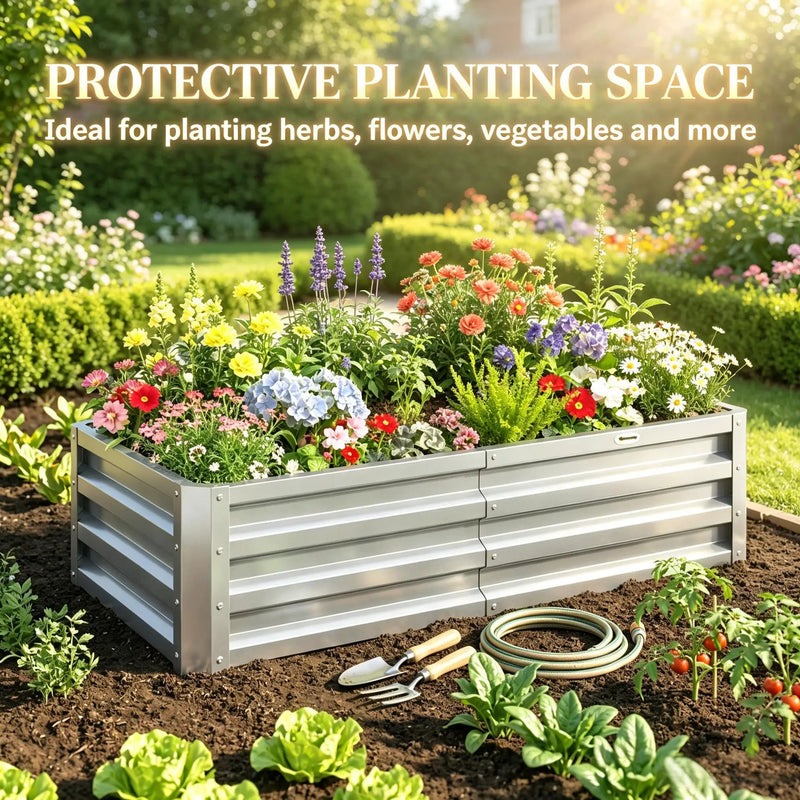 Galvanized Raised Garden Bed, 4' x 2' x 1' by HouseOfZazla