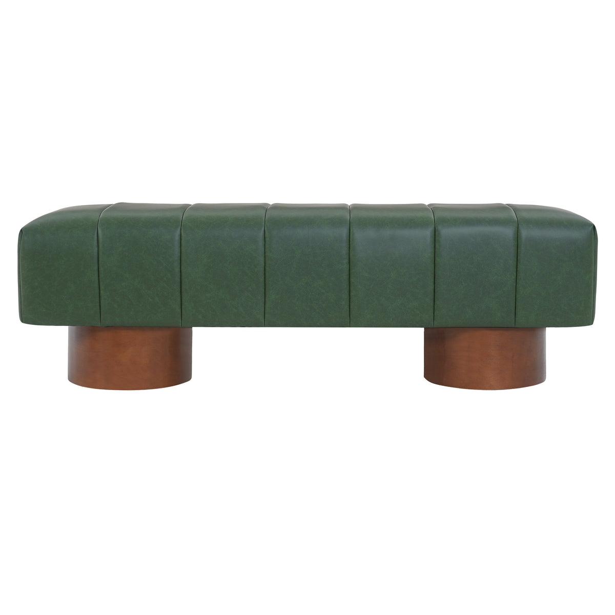 Green PU Upholstered Indoor Dining Bench, photo 6 of 10
