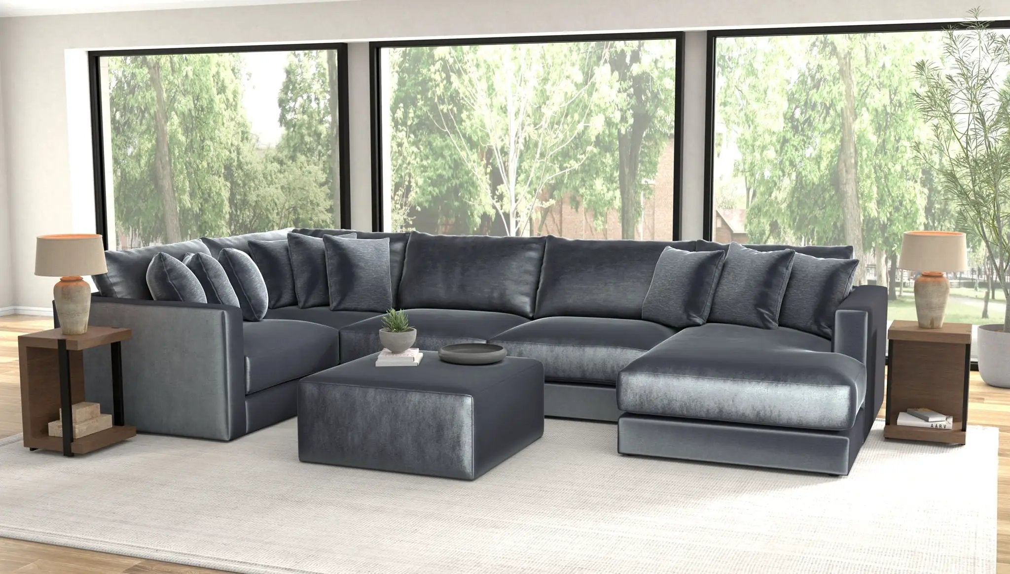 Remington - Modular Sofa And Cocktail Ottoman by Unique Piece Furniture