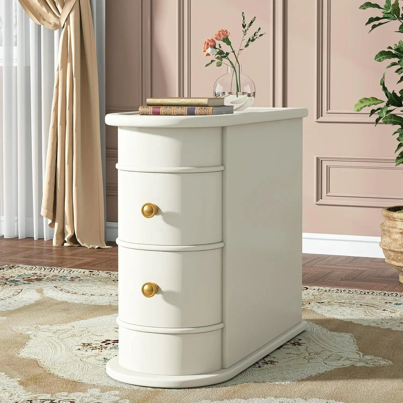 Narrow 2 Drawer End Table by HouseOfZazla
