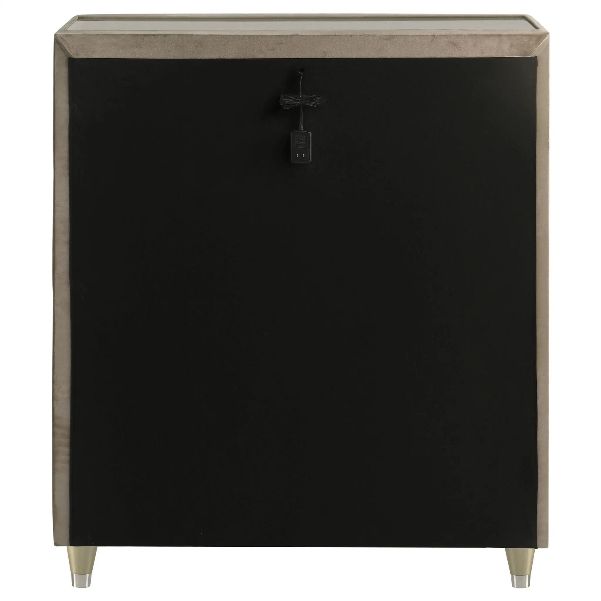 Lorient 5-drawer LED Chest of Drawers Ivory and Camel by Unique Piece Furniture
