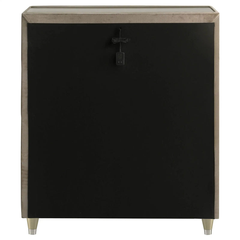Lorient 5-drawer LED Chest of Drawers Ivory and Camel by Unique Piece Furniture