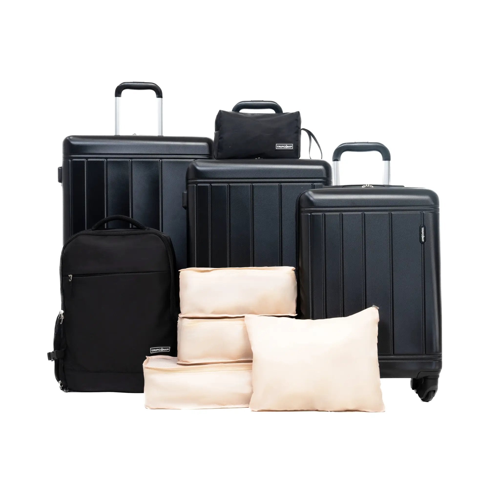 GigaTech 9-Piece Black Luggage Set With TSA Lock by HouseOfZazla