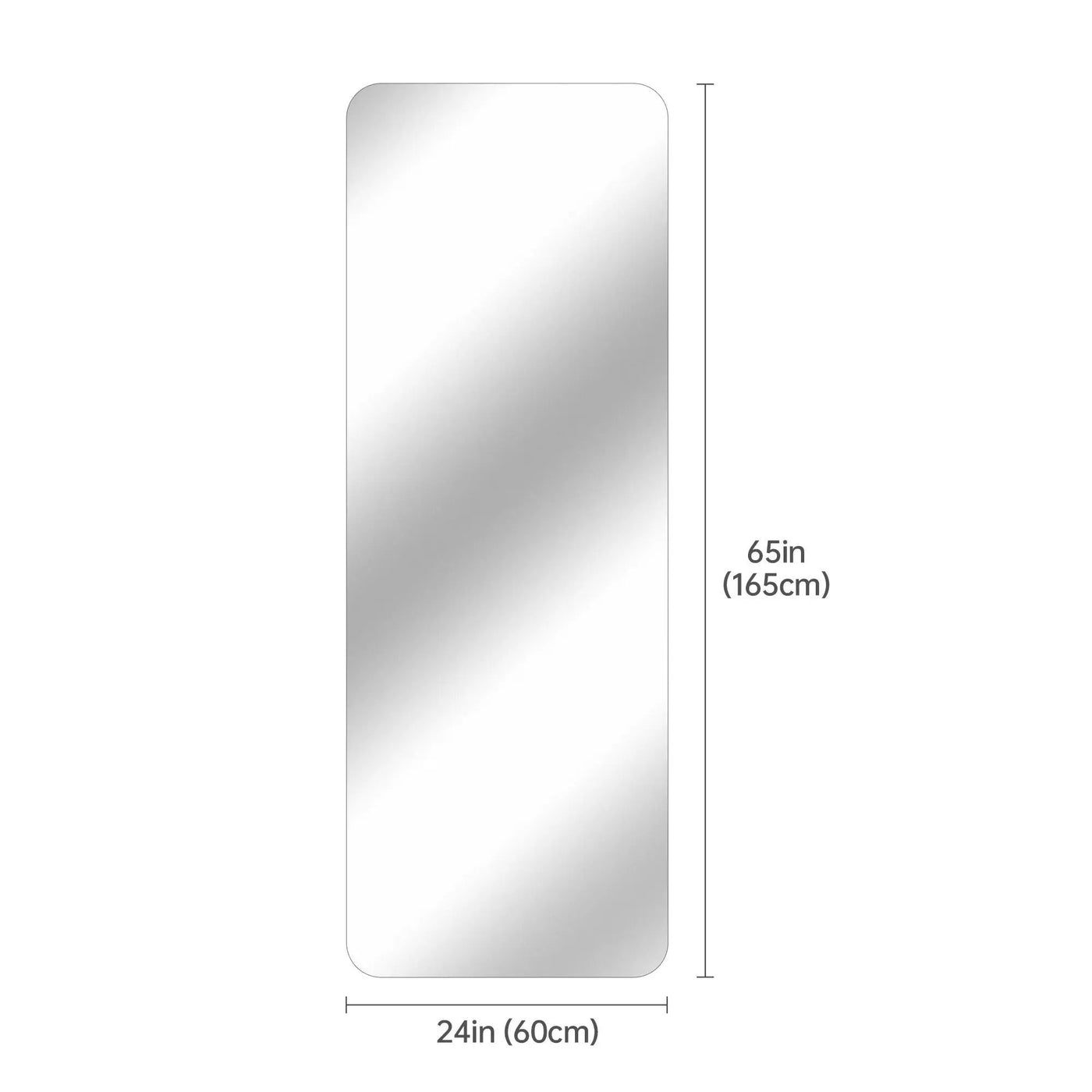 Full Body Round Corner Mirror For Living Room by HouseOfZazla