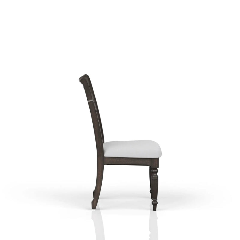 Upholstered Seat Ladderback Side Chair (Set of 2) - Coffee by HouseOfZazla