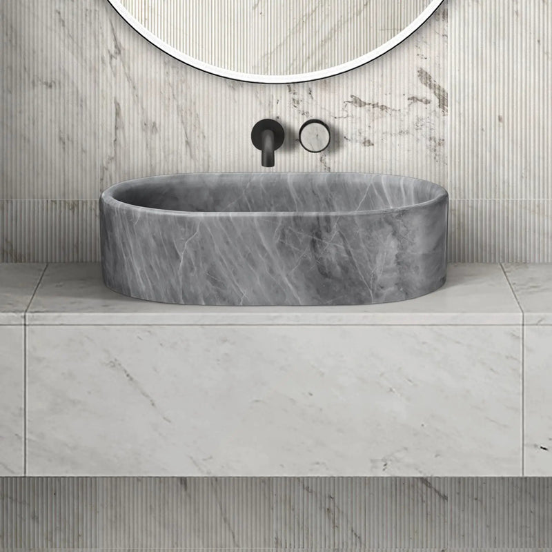 Bathroom Vessel Sink, Semi Polished Surface by HouseOfZazla