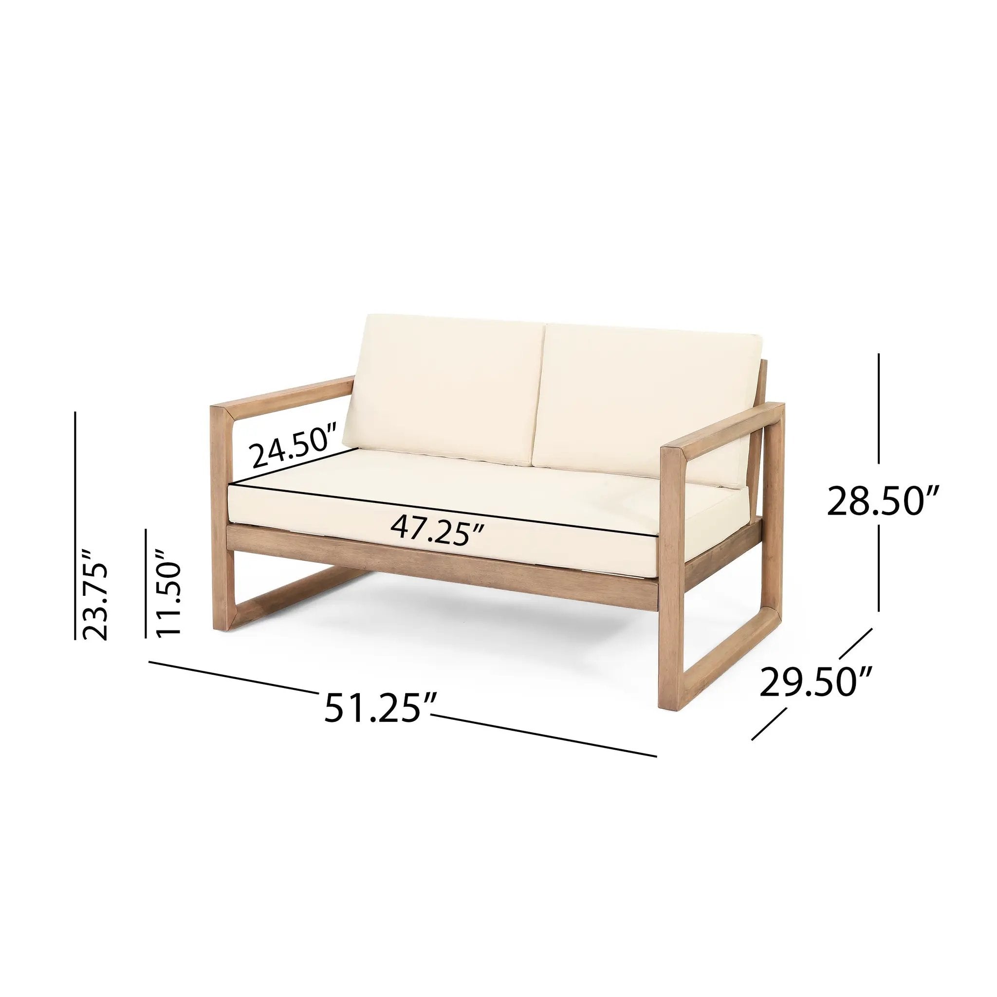4-Piece Acacia Wood Patio Furniture Set by HouseOfZazla
