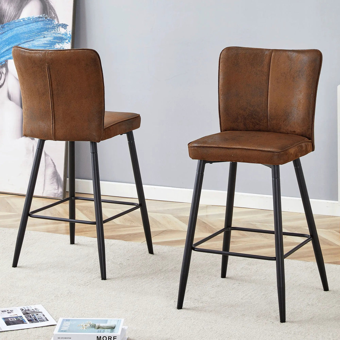 Modern Style Chair With Sleek Backrest Design (Set of 2) by HouseOfZazla