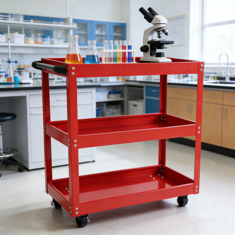 Tool Cart on Wheels - 3 Tier Rolling Mechanic Tool Cart by HouseOfZazla