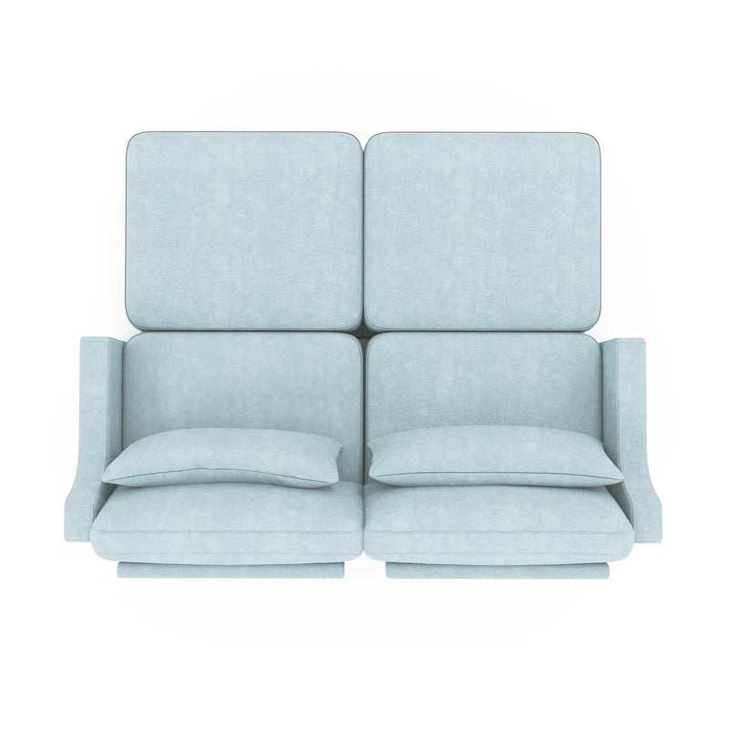 Stylish Sofa With Ottoman And Lumbar Pillows, Ergonomic Design by HouseOfZazla