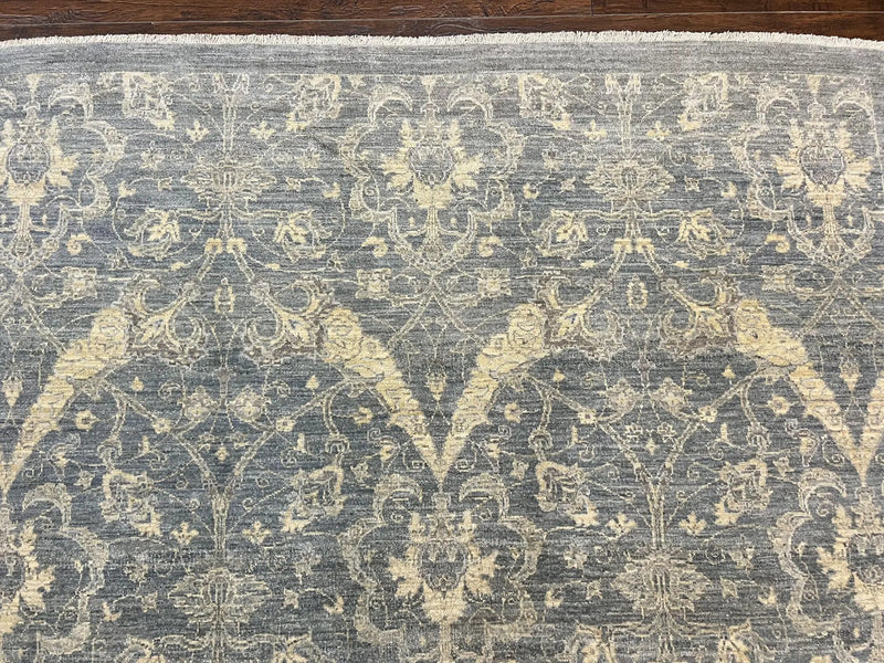 Contemporary Pakistani Rug 5 x 6.6, Handmade Floral Wool Rug, Spanish Pattern by Jewel Rugs