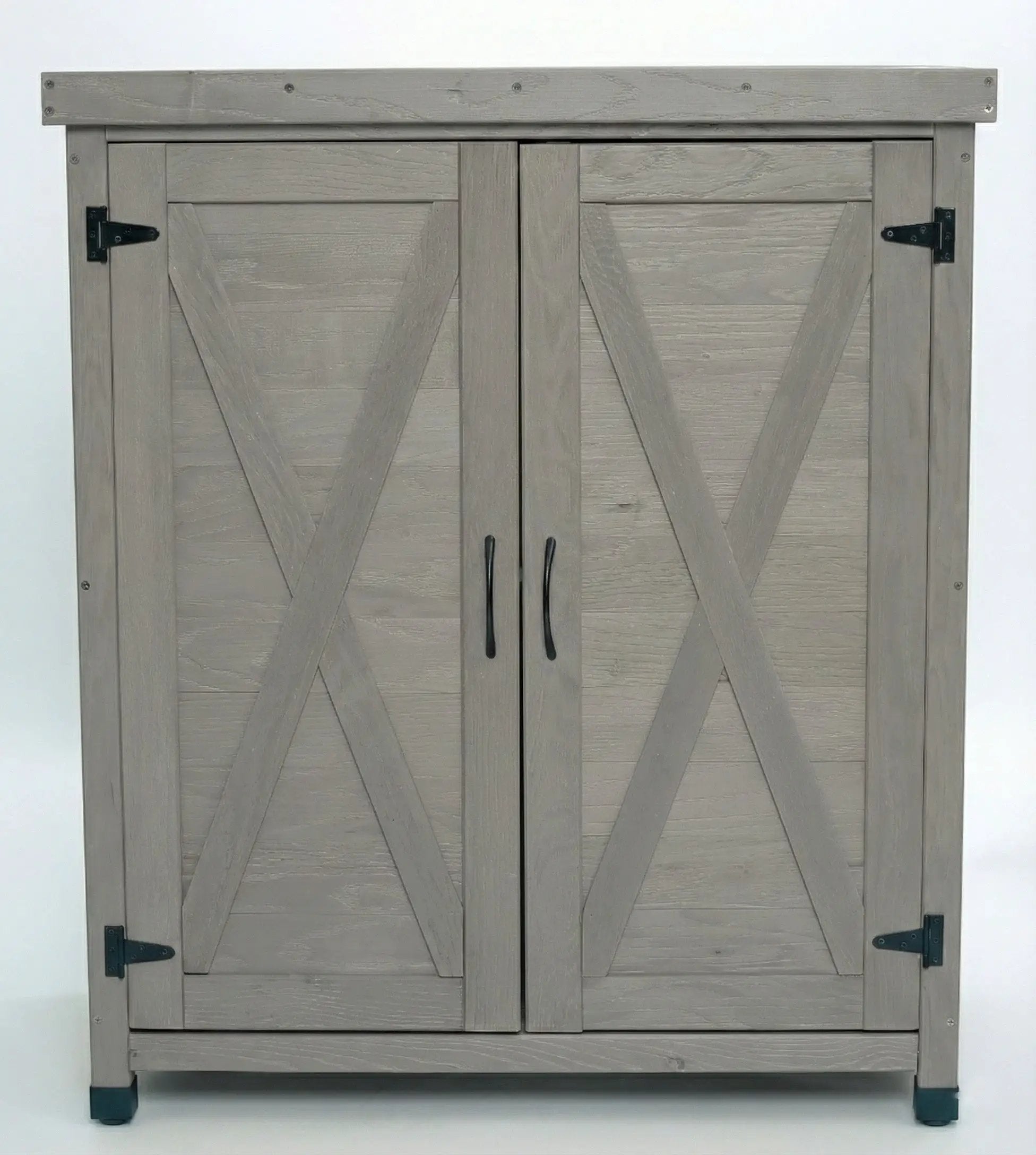 Potting Bench with Storage Cabinet and Metal Table Top by HouseOfZazla