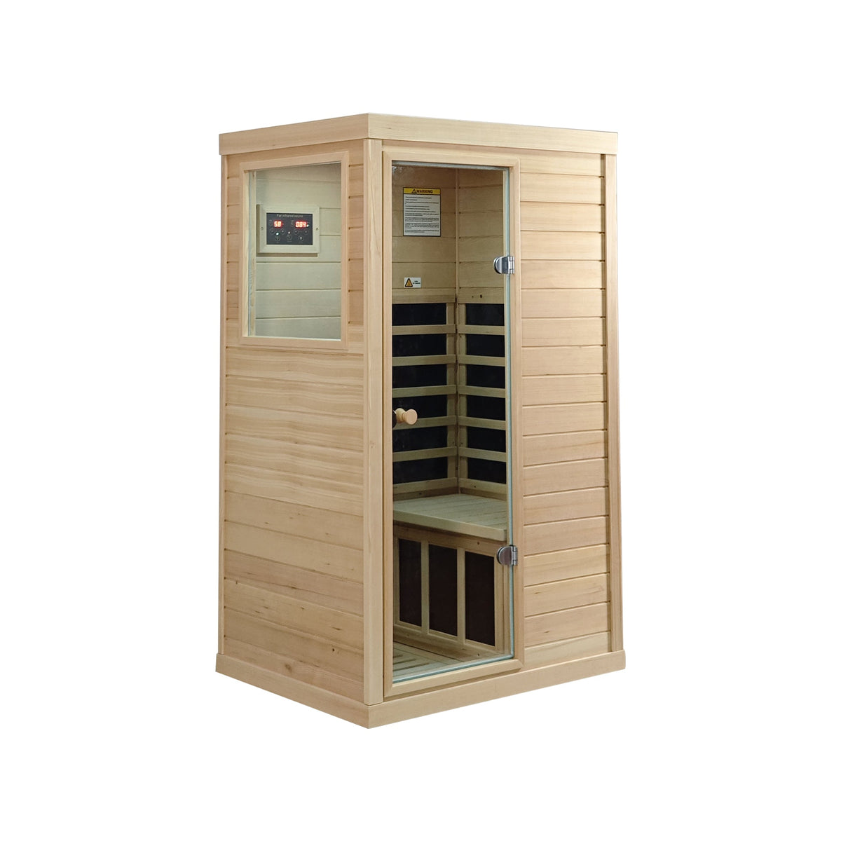 Canadian Hemlock One Person Far Infrared Sauna Room, photo 3 of 6