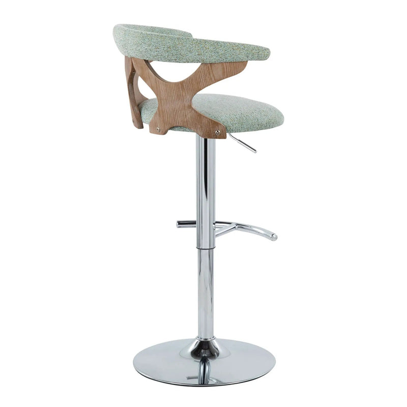 Gardenia - Contemporary Adjustable Barstool With Swivel / Rounded T Footrest (Set of 2) by Unique Piece Furniture
