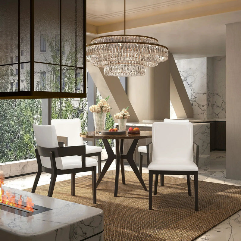 Modern Glossy Dining Chairs (Set of 2), Elegant Upholstery And Ergonomic Design - Black White by HouseOfZazla
