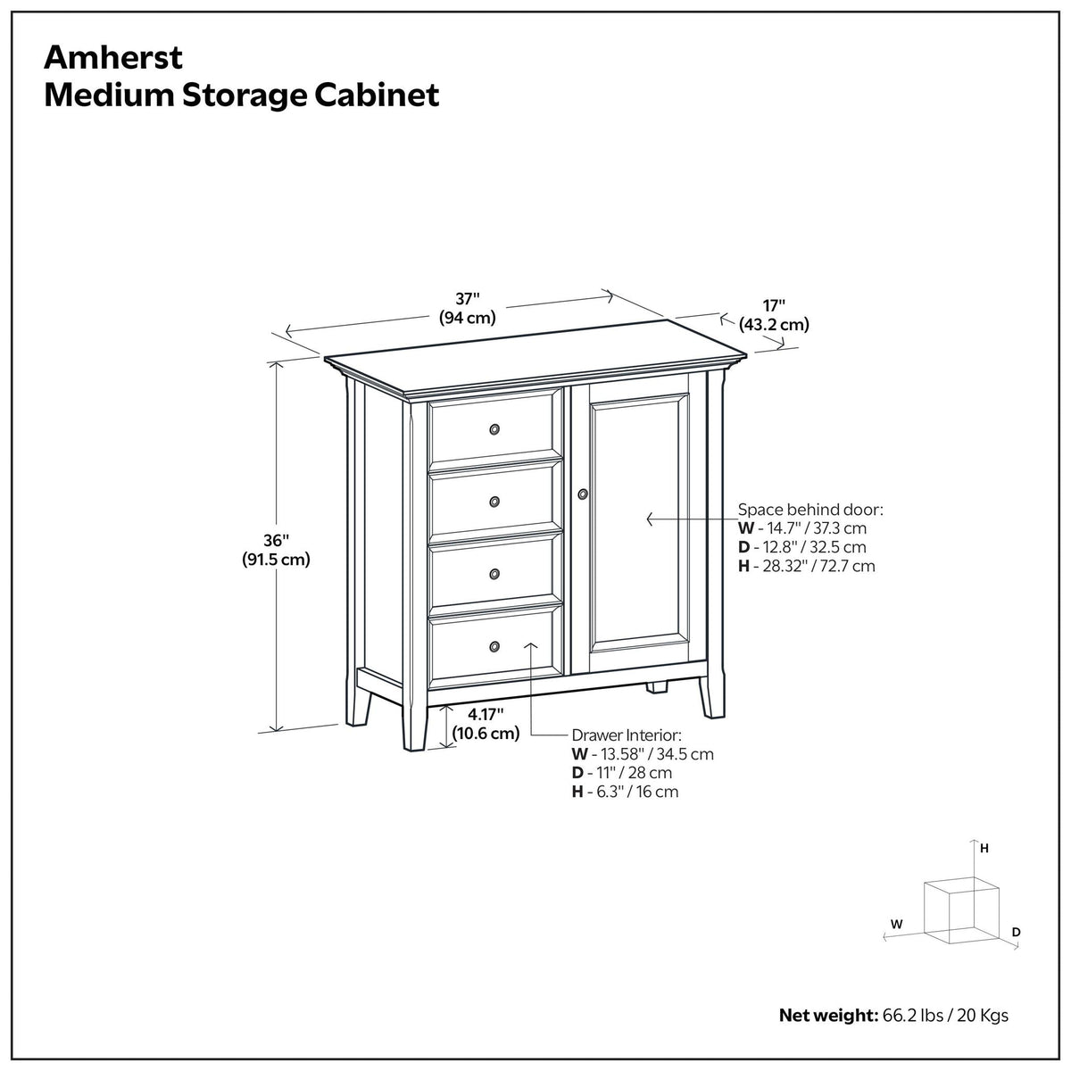 Handcrafted Medium Storage Cabinet with Adjustable Shelves - Dark Brown, Light Brown, Black, White, photo 15 of 32