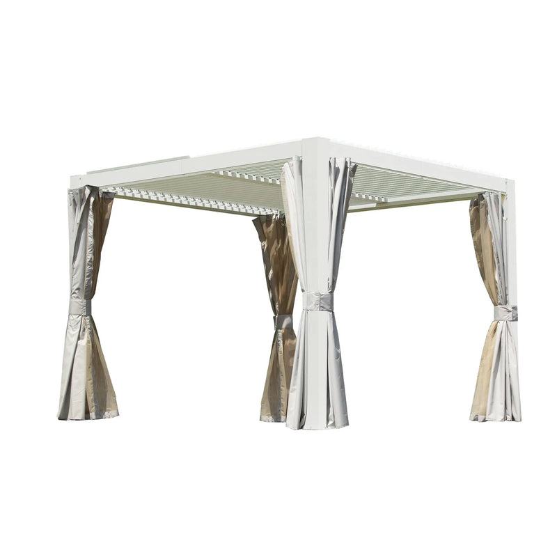 10x10 FT Outdoor Louvered Pergola with Adjustable Louvers by HouseOfZazla