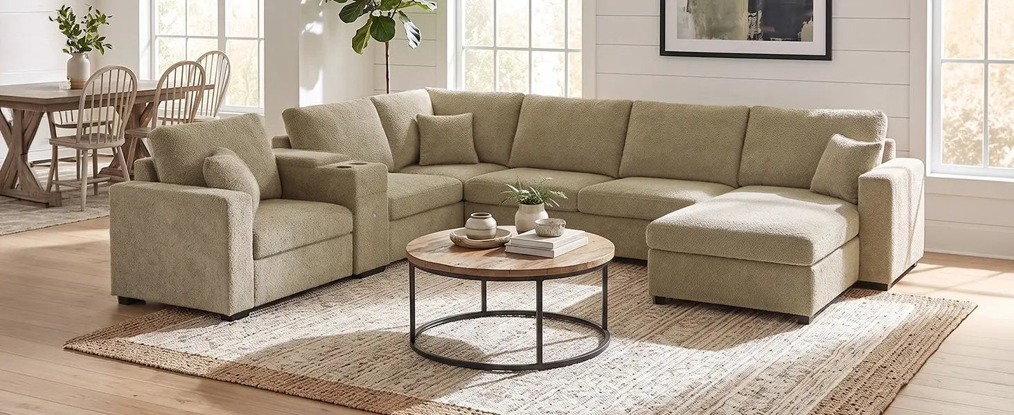 5-Seat Modular Sectional Sofa Couch by HouseOfZazla
