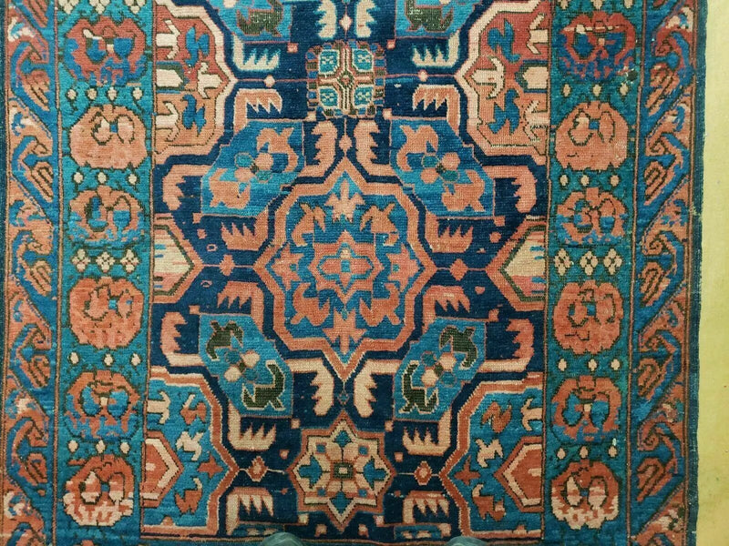 3'10" X 10' Antique Caucasian Seychor Rug Hand Made Wool Carpet Organic Dye Nice by Jewel Rugs