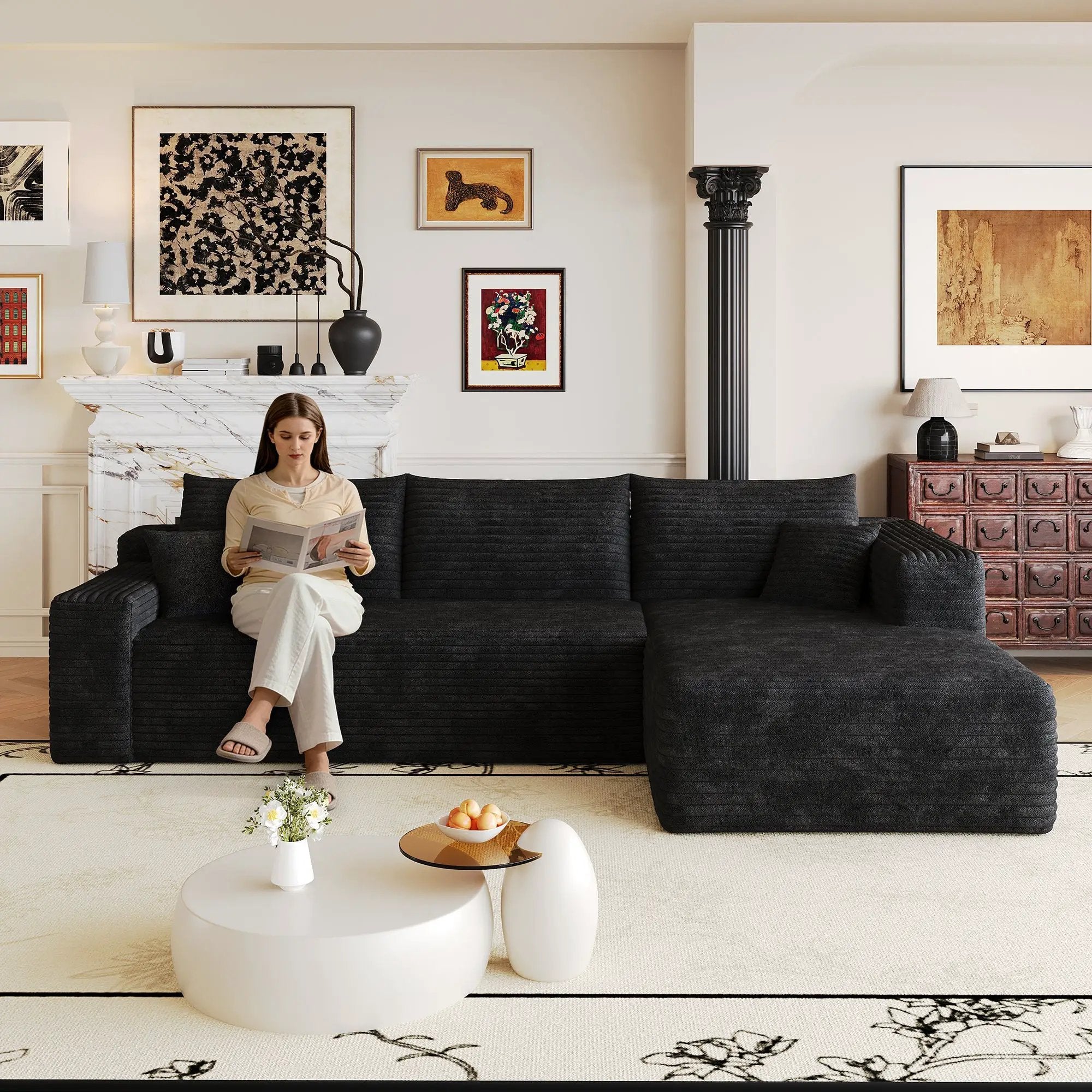 Modern Minimalist Cloud Sectional Sofa by HouseOfZazla
