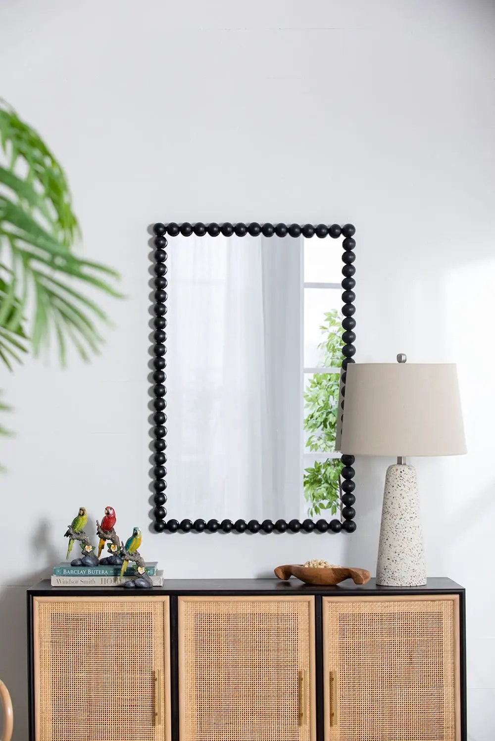 Rectangle Mirror, Wall Mirror For Living Room Bedroom Entryway - Black by HouseOfZazla