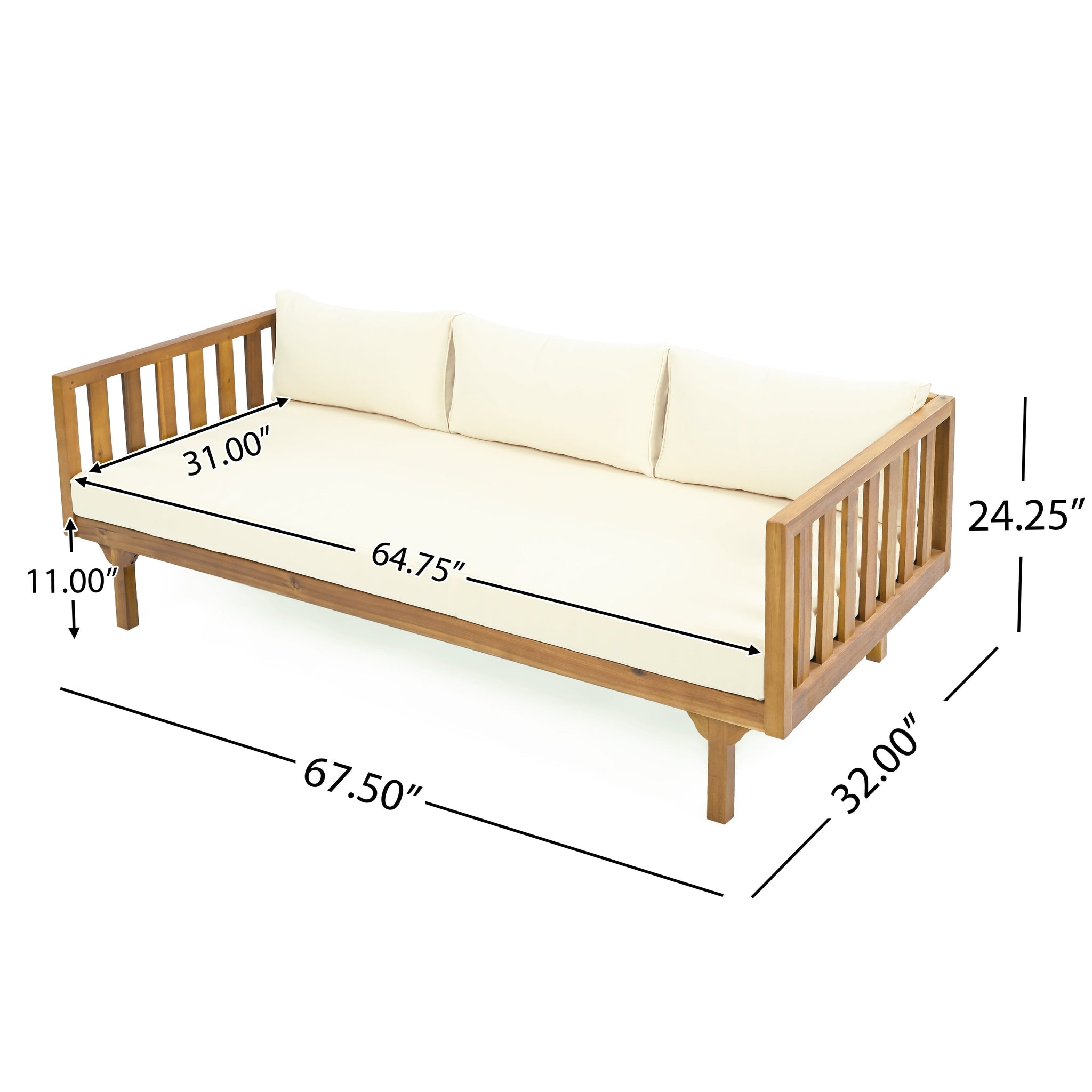 Claremont 3 Seater Daybed (Beige) by HouseOfZazla