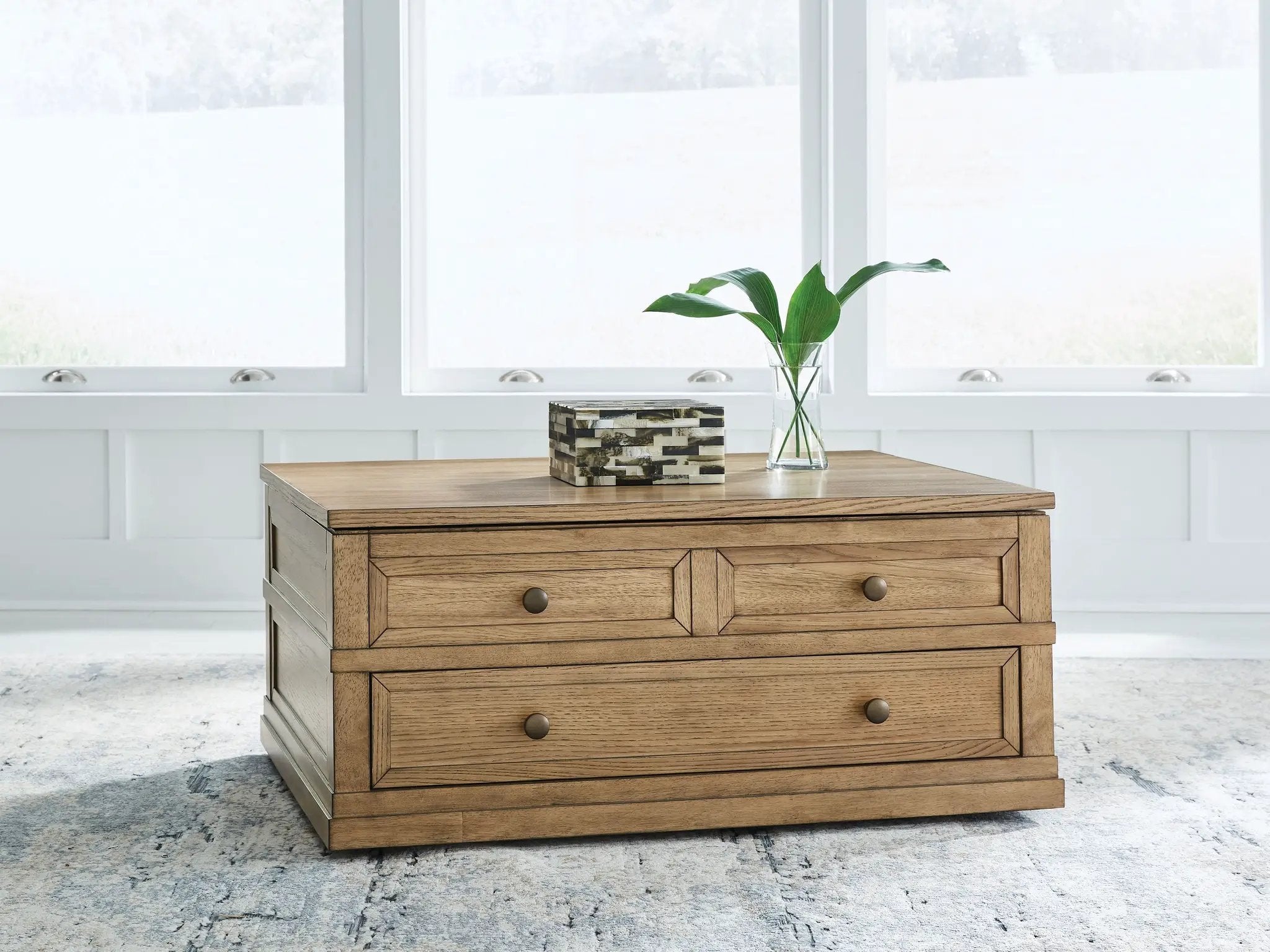 Sharlance - Lift Top Cocktail Table - Light Brown by Unique Piece Furniture