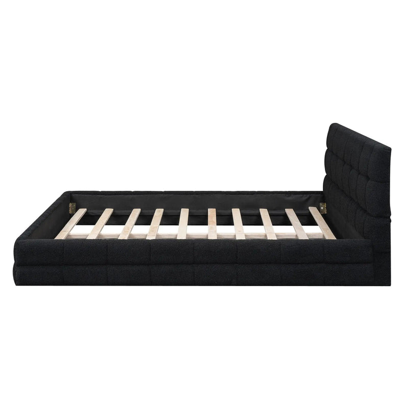 Upholstered Platform Bed With Headboard