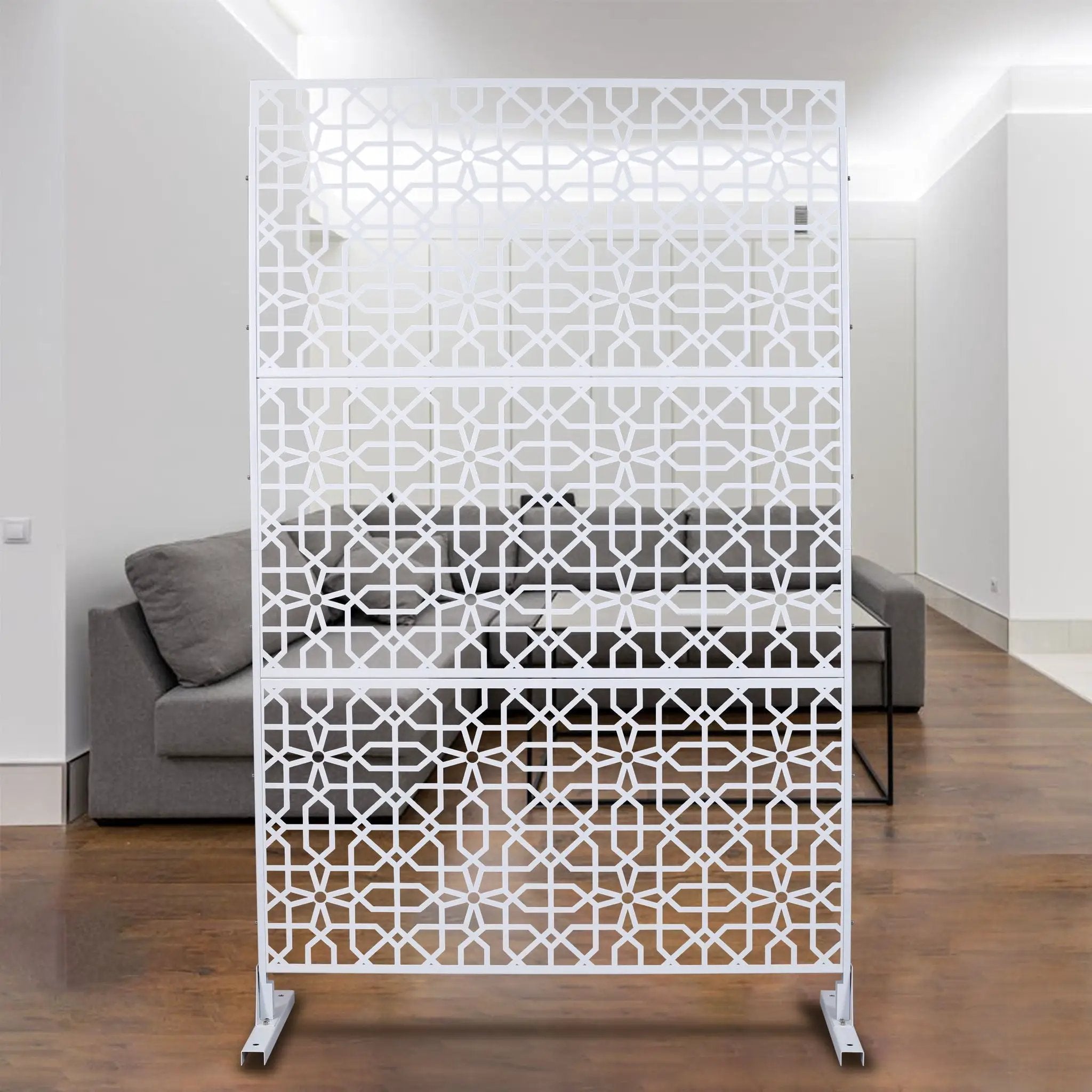 Outdoor & Indoor Metal Freestanding Decorative Privacy Screen by HouseOfZazla
