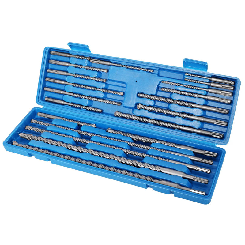 20pcs Impact Hammer Drill Bit Set, SDS Plus, Carbide Tipped with Storage Case by HouseOfZazla