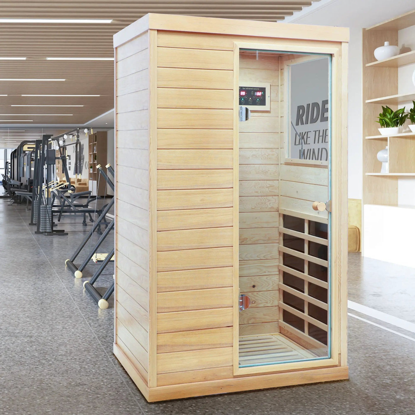 Hemlock Mini 1 Person Far Infrared Door Indoor Sauna Room by HouseOfZazla