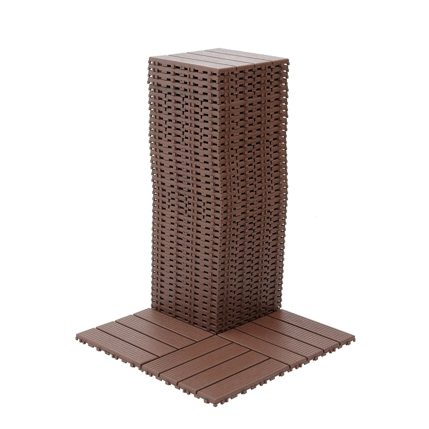 Interlocking Plastic Deck Tiles, Waterproof Outdoor / Indoor Patio Flooring by HouseOfZazla
