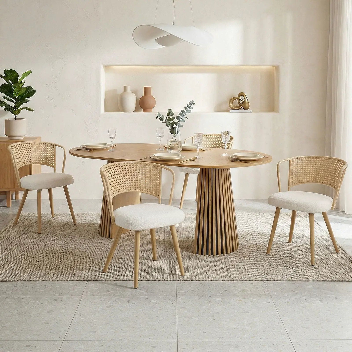 Farmhouse Style Wicker Dining Chair by HouseOfZazla