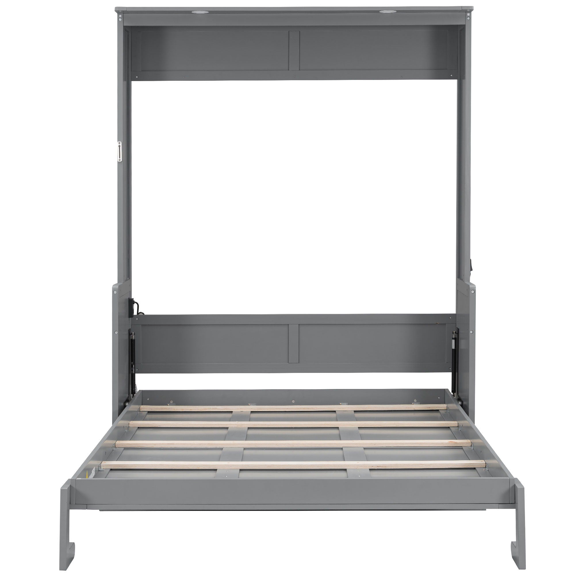 Murphy Bed With Desk, LED Lights & USB Charging Station by HouseOfZazla